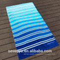 100% Cotton Gradient Blue Stripes Bath Towel Thin Swimming Beach Towel with logo BT-564 Wholesale China factory
